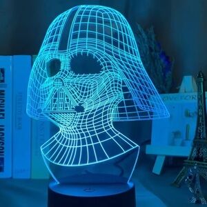 Star Wars 3D Illusion LED Night Light Disney Style Lamp Bedroom Decor Table Lamp